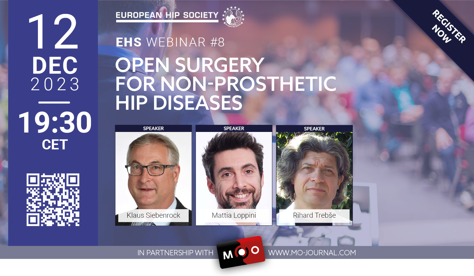 Webinaire EHS à venir - Open surgery for non-prosthetic hip diseases