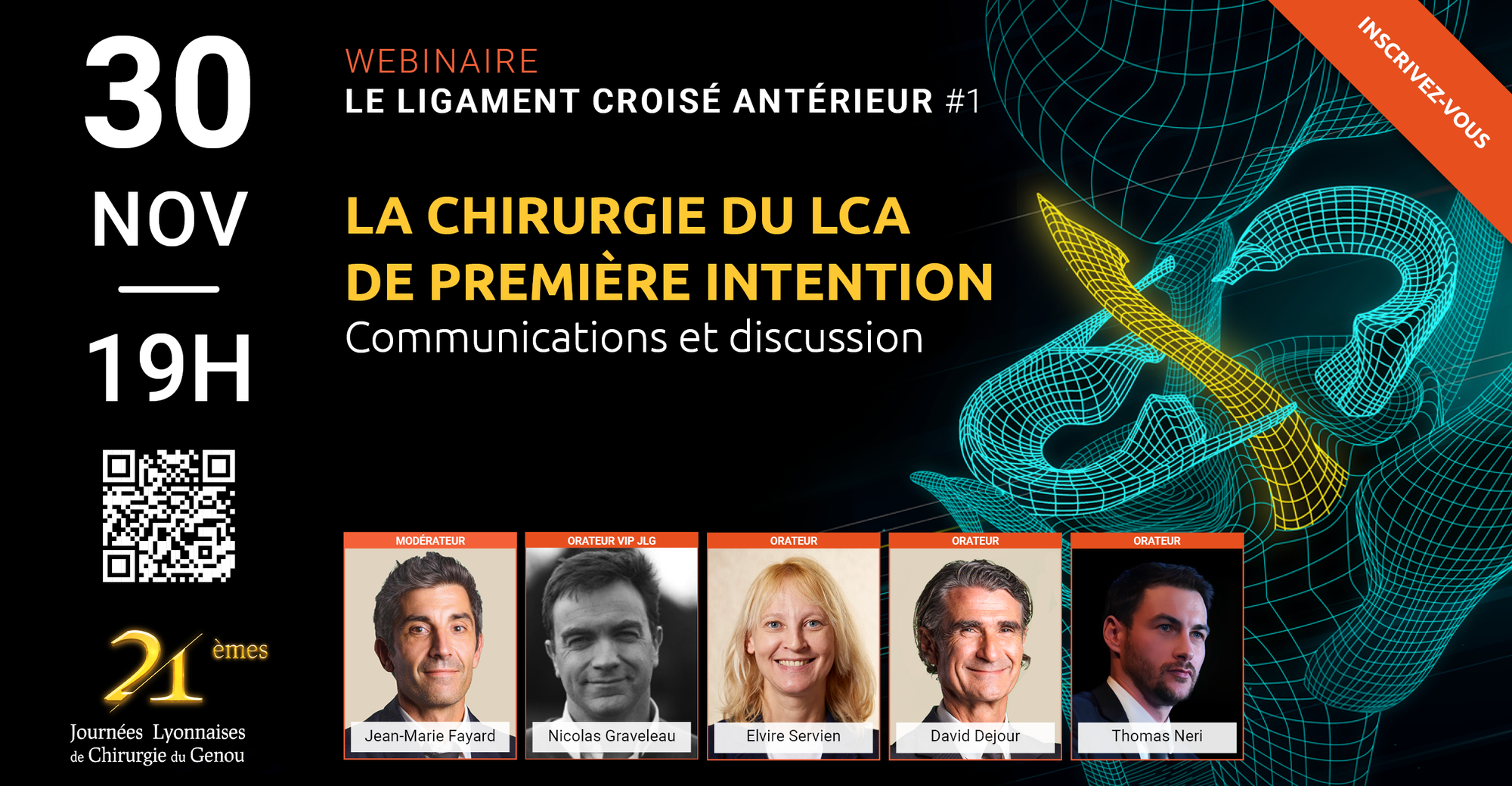 Webinaire LySKS à venir - La chirurgie du LCA de première intention