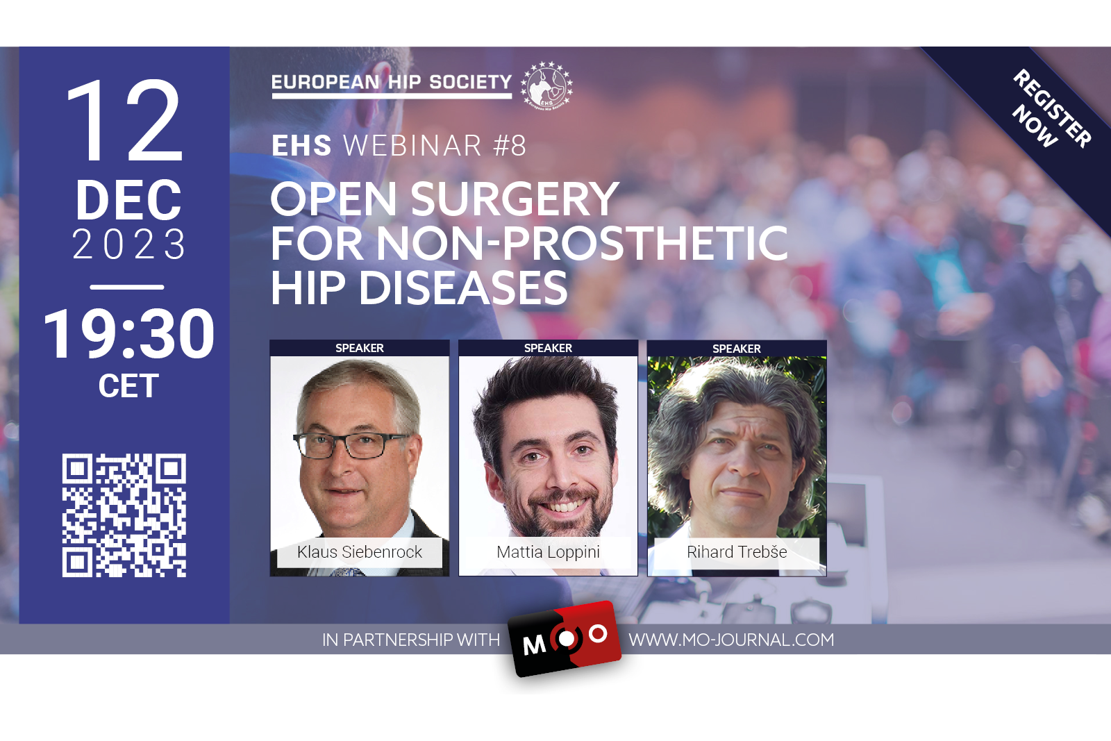 Webinaire EHS à venir - Open surgery for non-prosthetic hip diseases