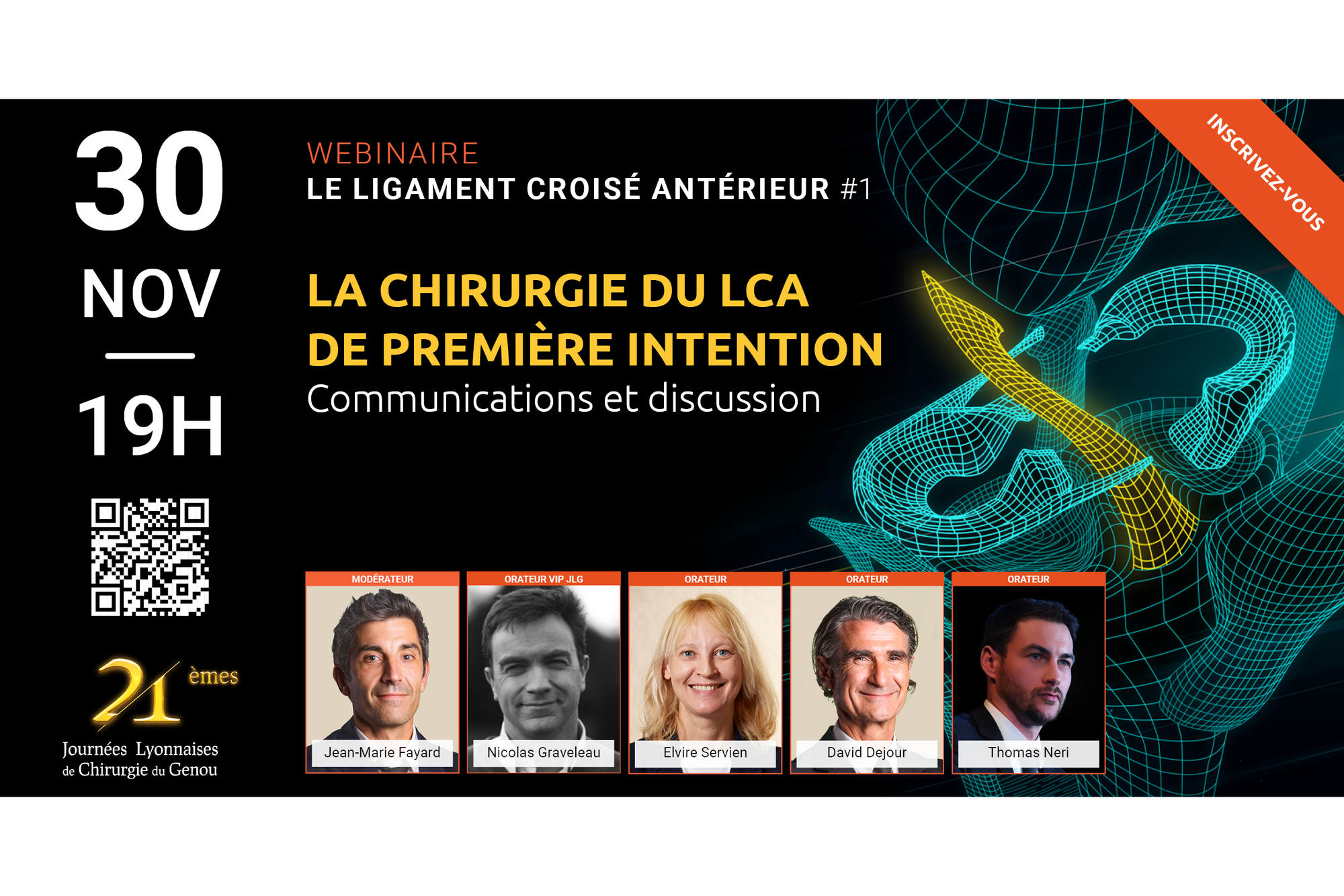 Webinaire LySKS à venir - La chirurgie du LCA de première intention