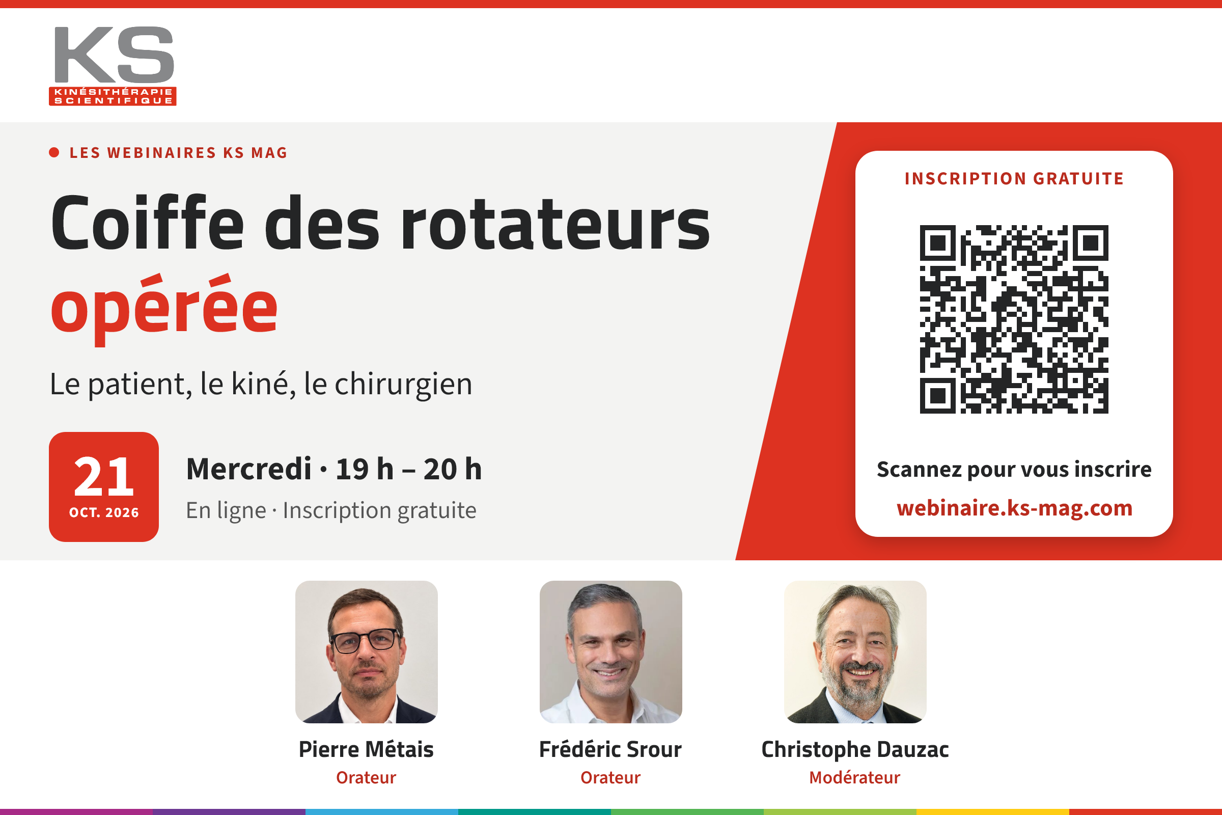 Coiffe des rotateurs opérée - Le patient, le kiné, le chirurgien