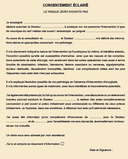 Le Syndrome du canal carpien