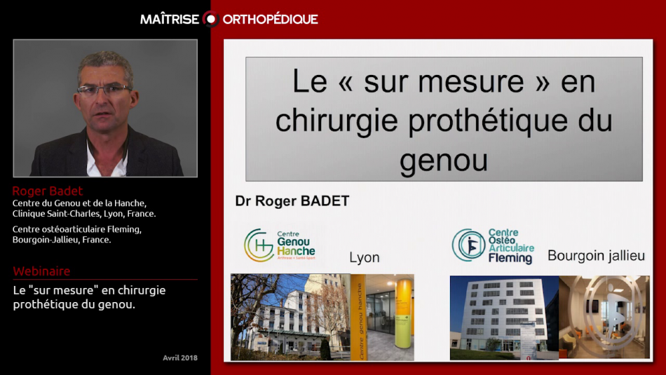 Le "sur mesure" en chirurgie prothétique du genou.