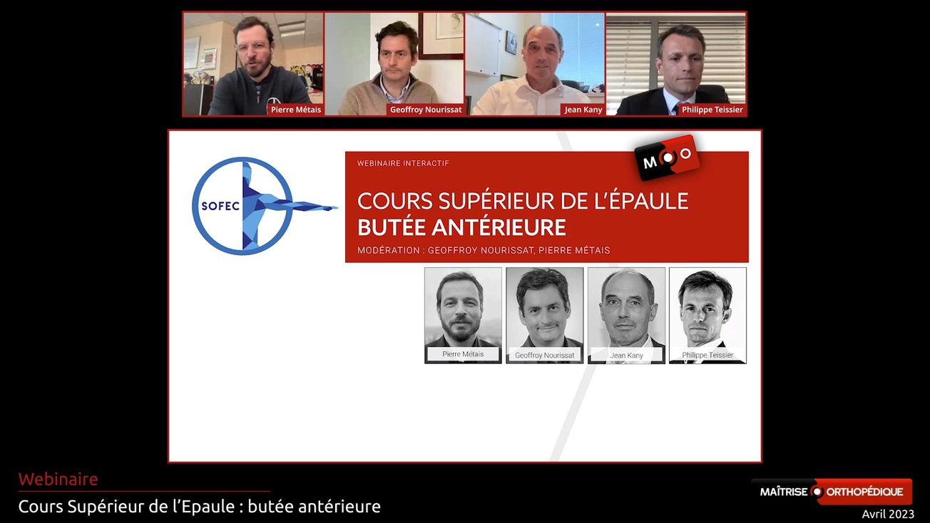 Cours Supérieur de l'Épaule 2023 - Butée antérieure