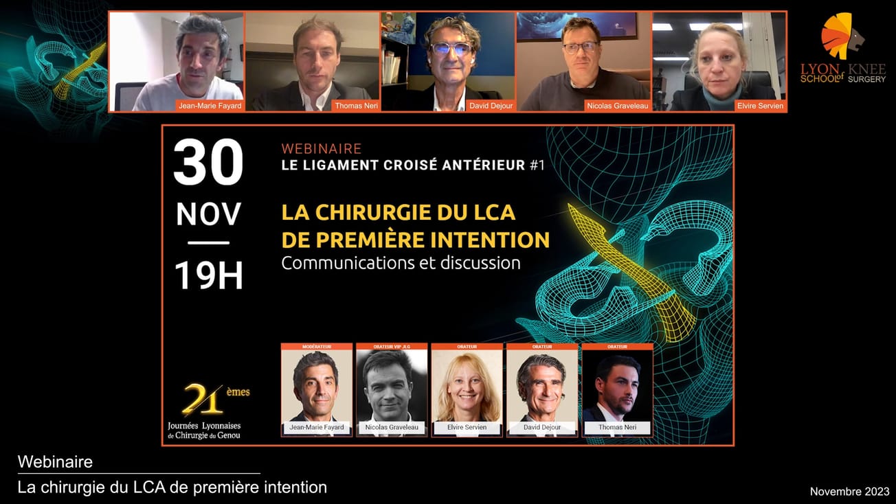 Le LCA #1 - La chirurgie du LCA de première intention