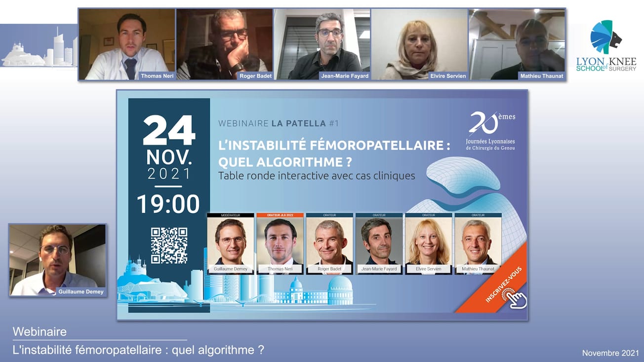La patella #1 - L'instabilité fémoropatellaire : quel algorithme ?