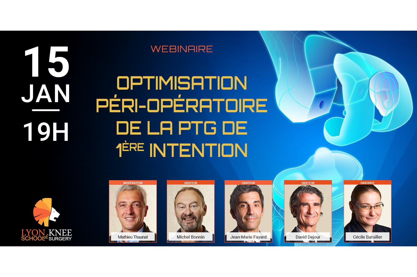 Optimisation péri-opératoire de la PTG de 1ère intention